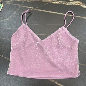 Pink Glittery Cami Top